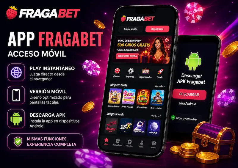 Aplicación Fragabet con acceso móvil y juego desde smartphone